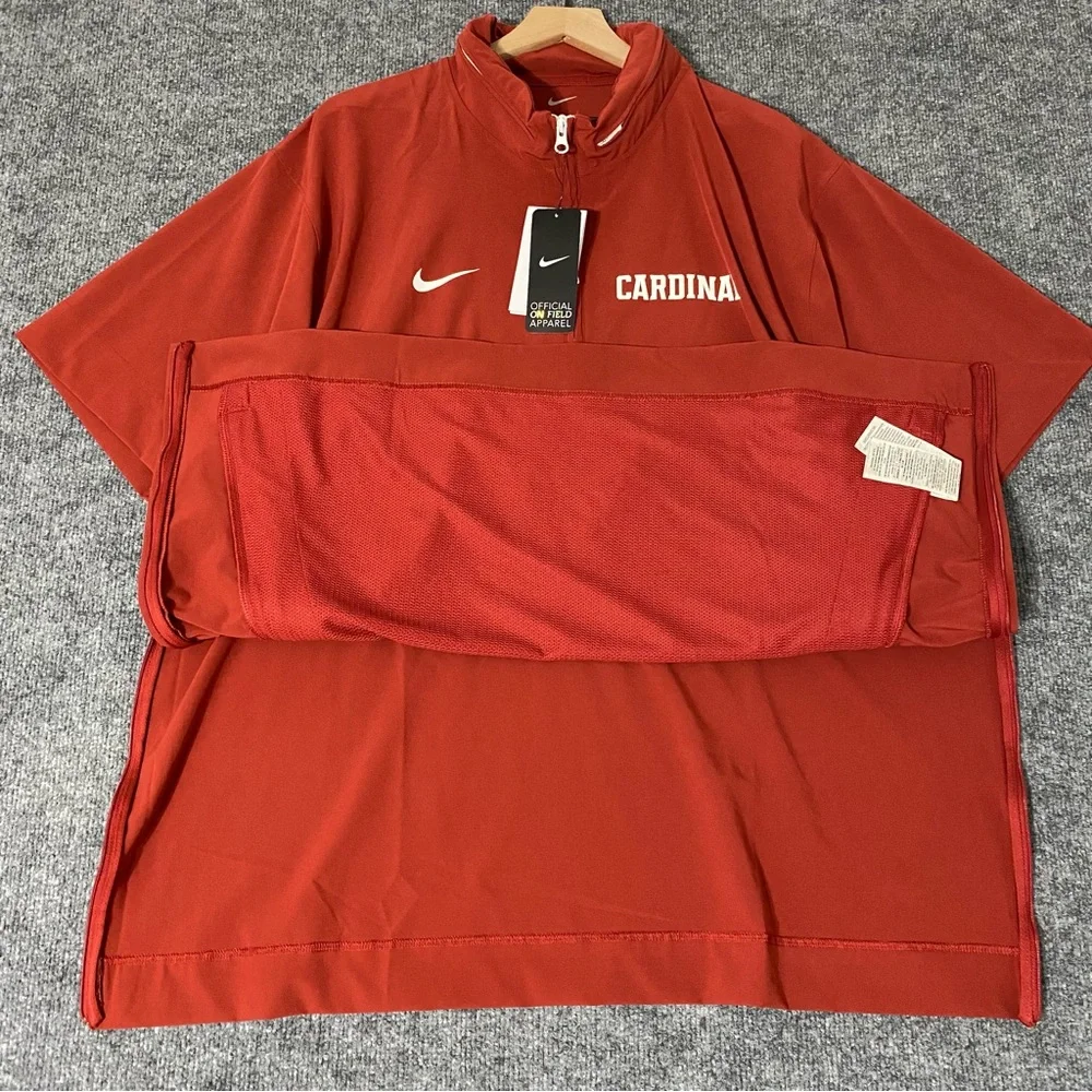 Nike On Field Stanford Cardinal 1/4 Zip Sideline Mens 2XL Polo Hooded NWT